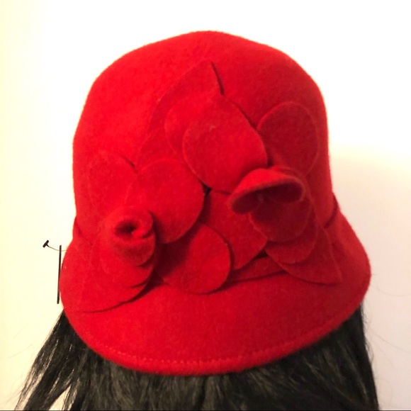 Apt. 9 red wool cloche hat - Picture 4 of 8